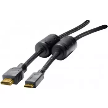 EXERTIS CONNECT Mini HDMI kabelis, High Speed HDMI, auksuoti kontaktai, HDMI Type A male į Mini HDMI Type C male, 3,0 m 128280