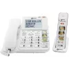 Geemarc AMPLIDECT COMBI-PHOTO 295 laidinio telefono su atsakikliu, foto mygtukais ir apšviestu ekranu, baltas