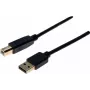 EXERTIS CONNECT USB 2.0 Premium kabelis, auksuoti kontaktai, USB A į USB B, 1,0 m, juodas 532427