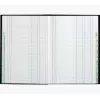 Le Dauphin Schedule Ledger Book A4, 96 puslapiai, 12 stulpelių, žaliu viršeliu 39721D