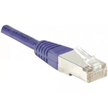 EXERTIS CONNECT Cat6 F/UTP komutacinis kabelis, violetinės spalvos, 1,0 m, plonas apsauginis antgalis 234170