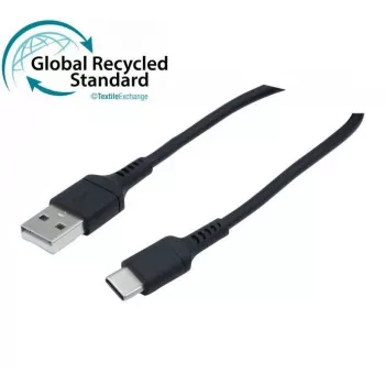 Exertis Connect USB 2.0 laidas, 60W, USB-A į USB-C, juodas, 1,0 m (532555)