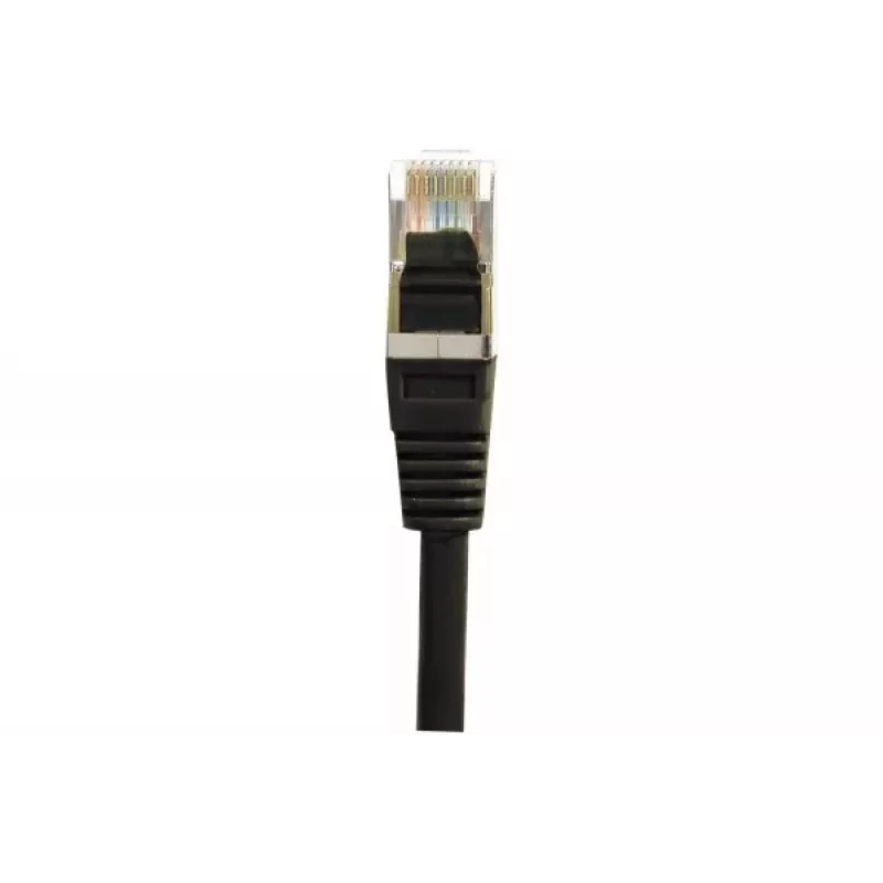 EXERTIS CONNECT Cat6 F/UTP komutacinis kabelis, 3 m, juodas, plonas snagless laikiklis 234250