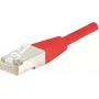 EXERTIS CONNECT Cat.6 F/UTP komutacinis kabelis, raudonas, 1,0 m, plonas apsauginis lizdas 842103