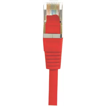 EXERTIS CONNECT Cat.6 F/UTP komutacinis kabelis, raudonas, 1,0 m, plonas apsauginis lizdas 842103