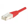EXERTIS CONNECT Cat.6 F/UTP komutacinis kabelis, raudonas, 1,0 m, plonas apsauginis lizdas 842103