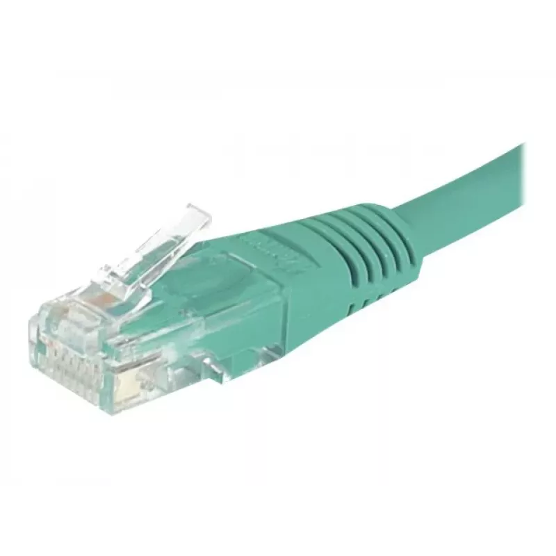EXERTIS CONNECT Cat6 U/UTP komutacinis kabelis, 5 m, žalias, RJ45, su fiksatoriaus apsauga 244750