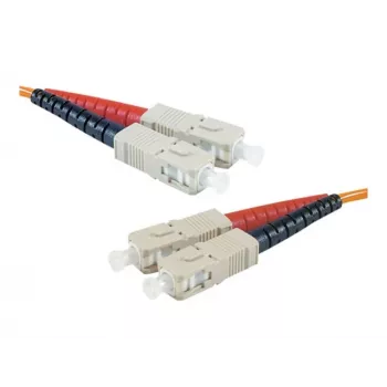EXERTIS CONNECT LWL komutacinis kabelis Eco, 50/125 µm, OM2 daugiamodis, SC Duplex jungtis/jungtis, oranžinis, 10,0 m UPC Polish 392696