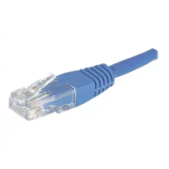 EXERTIS CONNECT Cat.6 U/UTP komutacinis kabelis, RJ45, mėlynas, 3 m, su apsauga nuo užkabinimo 246730