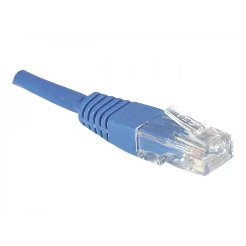 EXERTIS CONNECT Cat.6 U/UTP komutacinis kabelis, RJ45, mėlynas, 3 m, su apsauga nuo užkabinimo 246730