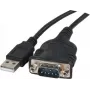 Exertis Connect 040341 USB Type-A į DB-9 RS-232 serijinis adapterio kabelis, 1 m, juodas