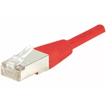 EXERTIS CONNECT Cat.6 F/UTP komutacinis kabelis, raudonas, 0,5 m, plonas apsauginis lizdas 842053