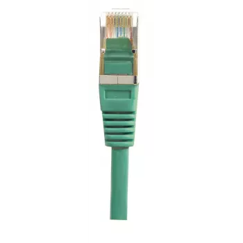 EXERTIS CONNECT Cat.6 F/UTP komutacinis kabelis, žalias, 1,0 m, plonas Snagless 842102