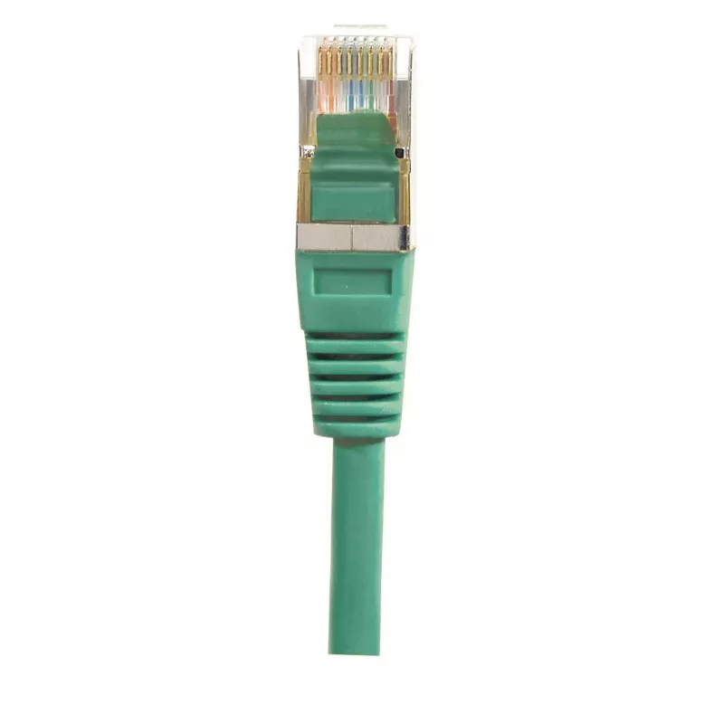 EXERTIS CONNECT Cat.6 F/UTP komutacinis kabelis, žalias, 1,0 m, plonas Snagless 842102