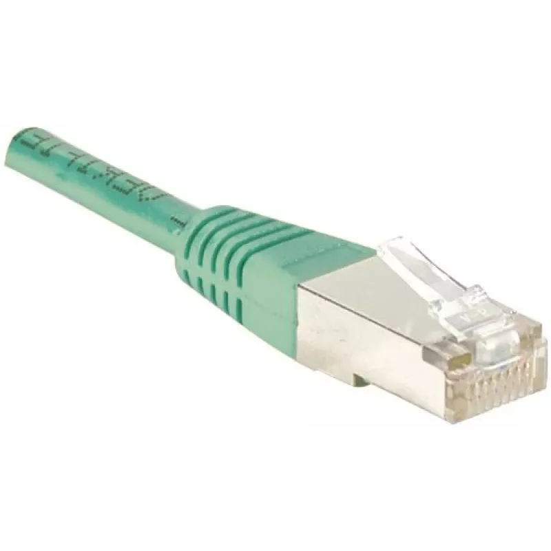 EXERTIS CONNECT Cat.6 F/UTP komutacinis kabelis, žalias, 1,0 m, plonas Snagless 842102