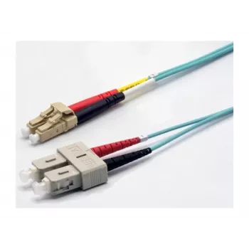 Ekivalan OM3 dvigubas optinis komutacinis kabelis LC/SC 2 m, akvamarino spalvos, COZOM3DCLC2SA0020A