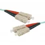 EXERTIS CONNECT OM3 SC Duplex UPC šviesolaidinis komutacinis kabelis, 50/125 µm, akvamarino spalvos, 20 m, High Density 392758