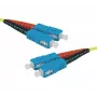 Exertis Connect HD šviesolaidinis komutacinis kabelis, OS2 vienmodis, SC Duplex į SC Duplex, UPC, geltonas, 15 m 392877
