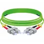 EXERTIS CONNECT OM5 SC Duplex – SC Duplex šviesolaidinis komutacinis kabelis, 50/125 µm, UPC, žalios spalvos, 1 m 392901