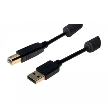 Exertis Connect USB 2.0 Type-A male to Type-B male kabelis, 3 m, juodas 532432
