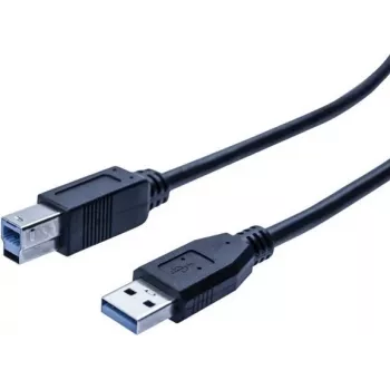 EXERTIS CONNECT USB 3.0 kabelis, USB-A male į USB-B male, 1,0 m, juodas, 5 Gbps 532464