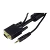 EXERTIS CONNECT S-VGA monitoriaus kabelis su audio, 15-pin HD D-Sub male to male, 5,0 m, juodas 137221