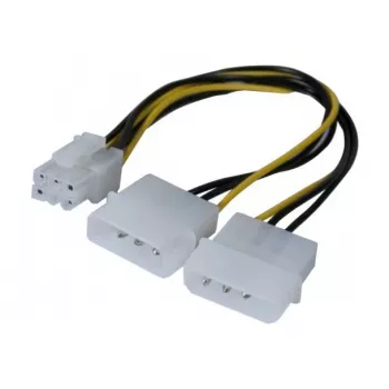 EXERTIS CONNECT Molex į PCI-E maitinimo adapterio kabelis, 25 cm 146691