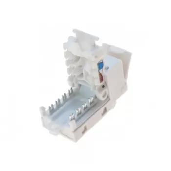 TECLINE RJ45 Keystone Jack, Cat.6 UTP, be įrankių, baltas 272883