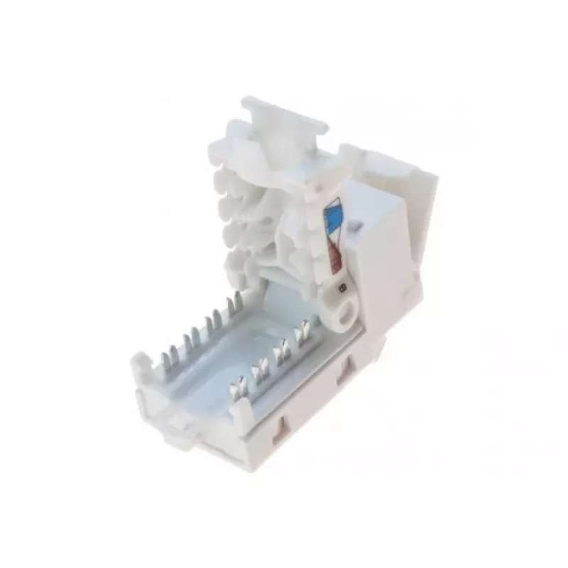 TECLINE RJ45 Keystone Jack, Cat.6 UTP, be įrankių, baltas 272883