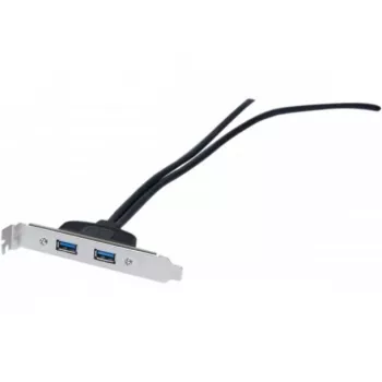 Exertis Connect USB 2.0 prailginimo kabelis, USB-A kištukas į USB-A lizdą, 0,25 m, juodas 146697