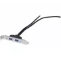 Exertis Connect USB 2.0 prailginimo kabelis, USB-A kištukas į USB-A lizdą, 0,25 m, juodas 146697