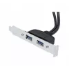 Exertis Connect USB 2.0 prailginimo kabelis, USB-A kištukas į USB-A lizdą, 0,25 m, juodas 146697