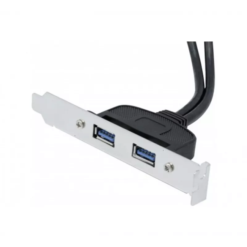 Exertis Connect USB 2.0 prailginimo kabelis, USB-A kištukas į USB-A lizdą, 0,25 m, juodas 146697