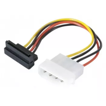 EXERTIS CONNECT SATA maitinimo adapterio kabelis, Molex į SATA 4 kontaktų kampuotas, Molex į SATA moterišką kampuotą, 15 cm 147553