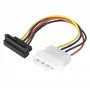 EXERTIS CONNECT SATA maitinimo adapterio kabelis, Molex į SATA 4 kontaktų kampuotas, Molex į SATA moterišką kampuotą, 15 cm 147553