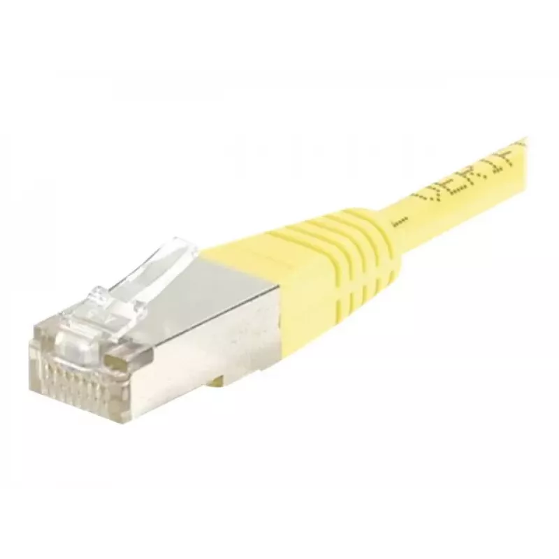 EXERTIS CONNECT Cat.6 F/UTP komutacinis kabelis, geltonas, 10 m, plonas apsauga nuo perlenkimo 245560
