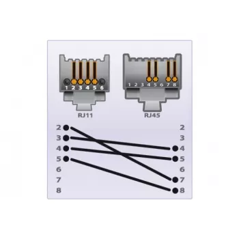 EXERTIS CONNECT telefono kabelis, juodas, 1,0 m (EXC284998)