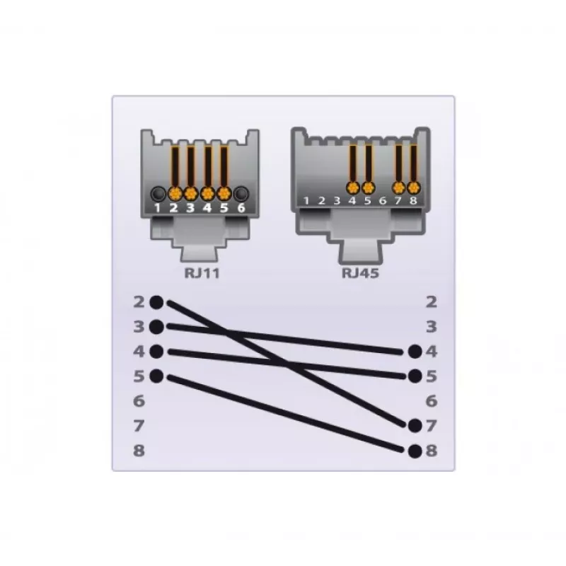 EXERTIS CONNECT telefono kabelis, juodas, 1,0 m (EXC284998)