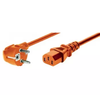 EXERTIS CONNECT 1,8 m oranžinis maitinimo kabelis su kampuotu Schuko kištuku ir IEC C13 jungtimi 808072