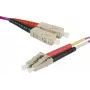 Exertis Connect OM4 šviesolaidinis komutacinis kabelis LC Duplex į LC Duplex UPC, erika-violetinės spalvos, 7m 392785