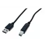 EXERTIS CONNECT USB 2.0 High Speed kabelis, USB Type-A male į USB Type-B male, juodas, 5,0 m (352451)