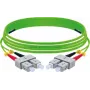 EXERTIS CONNECT OM5 SC Duplex – SC Duplex šviesolaidinis komutacinis kabelis, 50/125 µm, LSZH, žalios spalvos, 10 m 392906
