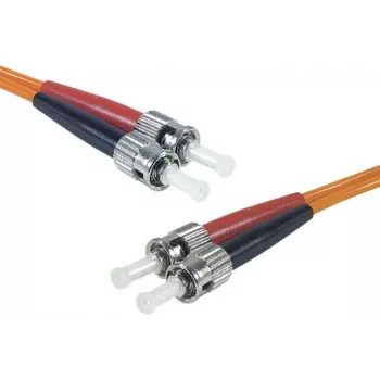Exertis Connect ST/UPC į ST/UPC daugiamodis dvigubas optinis komutacinis kabelis, OM2 50/125µm, LSZH, oranžinis, 10m 392716