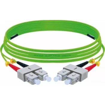 EXERTIS CONNECT OM5 SC Duplex į SC Duplex UPC šviesolaidinis komutacinis kabelis, 50/125 µm, kalkių žalios spalvos, 5 m 392904