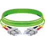 EXERTIS CONNECT OM5 SC Duplex į SC Duplex UPC šviesolaidinis komutacinis kabelis, 50/125 µm, kalkių žalios spalvos, 5 m 392904