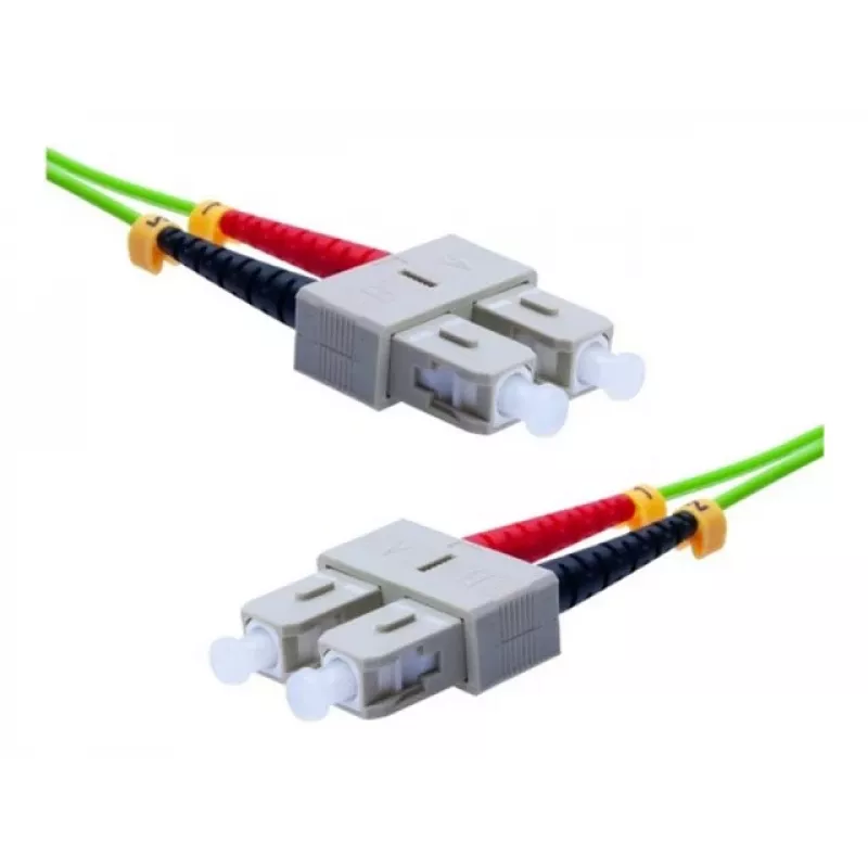 EXERTIS CONNECT OM5 SC Duplex į SC Duplex UPC šviesolaidinis komutacinis kabelis, 50/125 µm, kalkių žalios spalvos, 5 m 392904