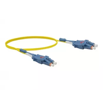 EXERTIS CONNECT LC/UPC į LC/UPC Uniboot Duplex vienmodis OS2 šviesolaidinis komutacinis kabelis, 3m, geltonas, be halogenų 392933