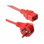 Exertis Connect 16 A kampinis Schuko į tiesų C19 maitinimo kabelis, raudonas, 2 m 640055