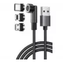 Exertis Connect USB 3-in-1 įkrovimo kabelis su USB-C, Micro-B, Lightning (640297)