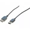 Exertis Connect USB 2.0 prailginimo kabelis - USB-A kištukas į USB-A lizdą, 3 m, pilkas 532509